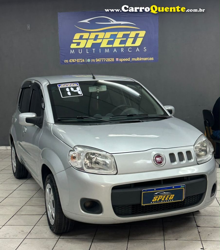 FIAT   UNO VIVACE CELEB. 1.0 EVO F.FLEX 8V 5P   PRATA 2014 1.0 FLEX - Loja