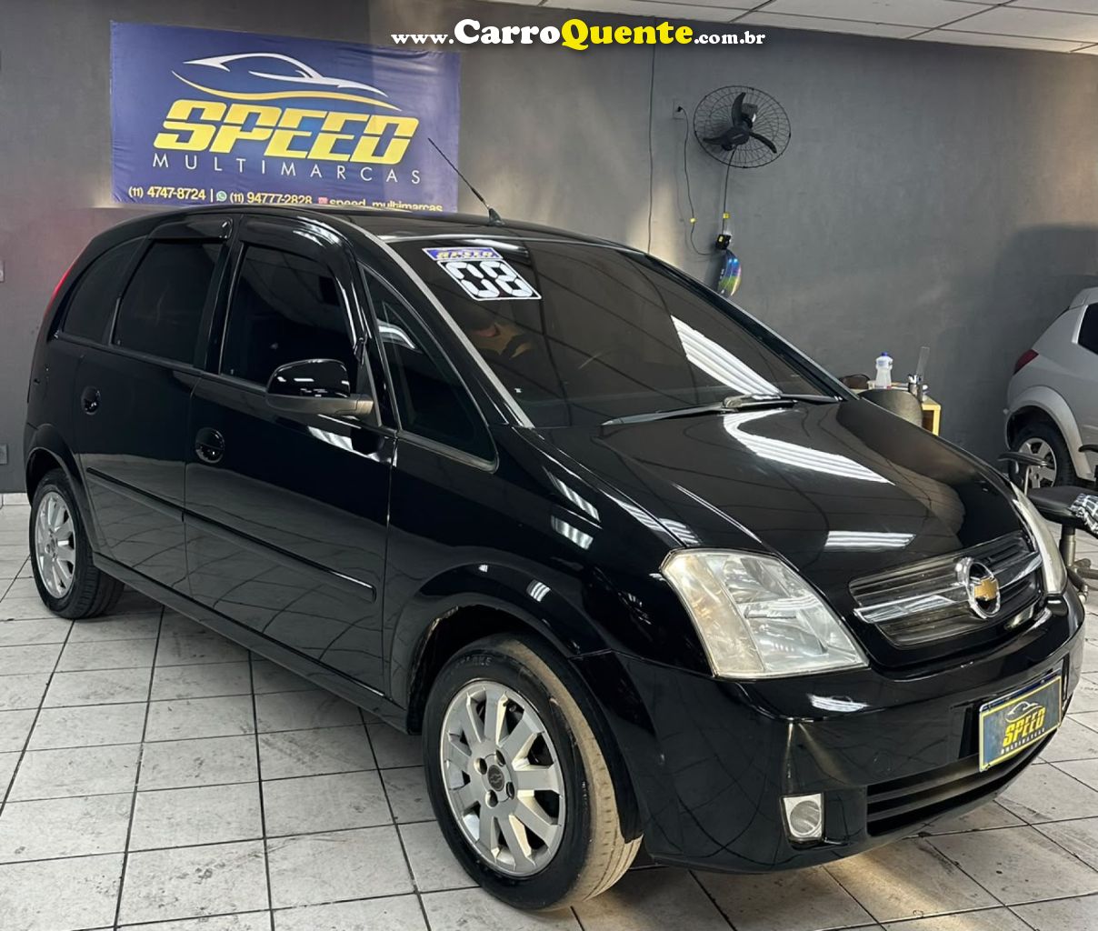 CHEVROLET   MERIVA MAXX 1.8 MPFI 8V FLEXPOWER   PRETO 2008 1.8 FLEX - Loja