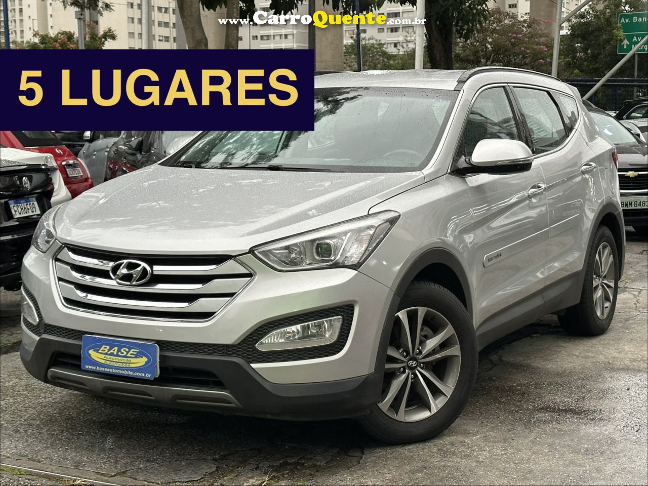 HYUNDAI   SANTA FEGLS 3.3 V6 4X4 TIPTRONIC   PRATA 2016 3.3 GASOLINA - Loja