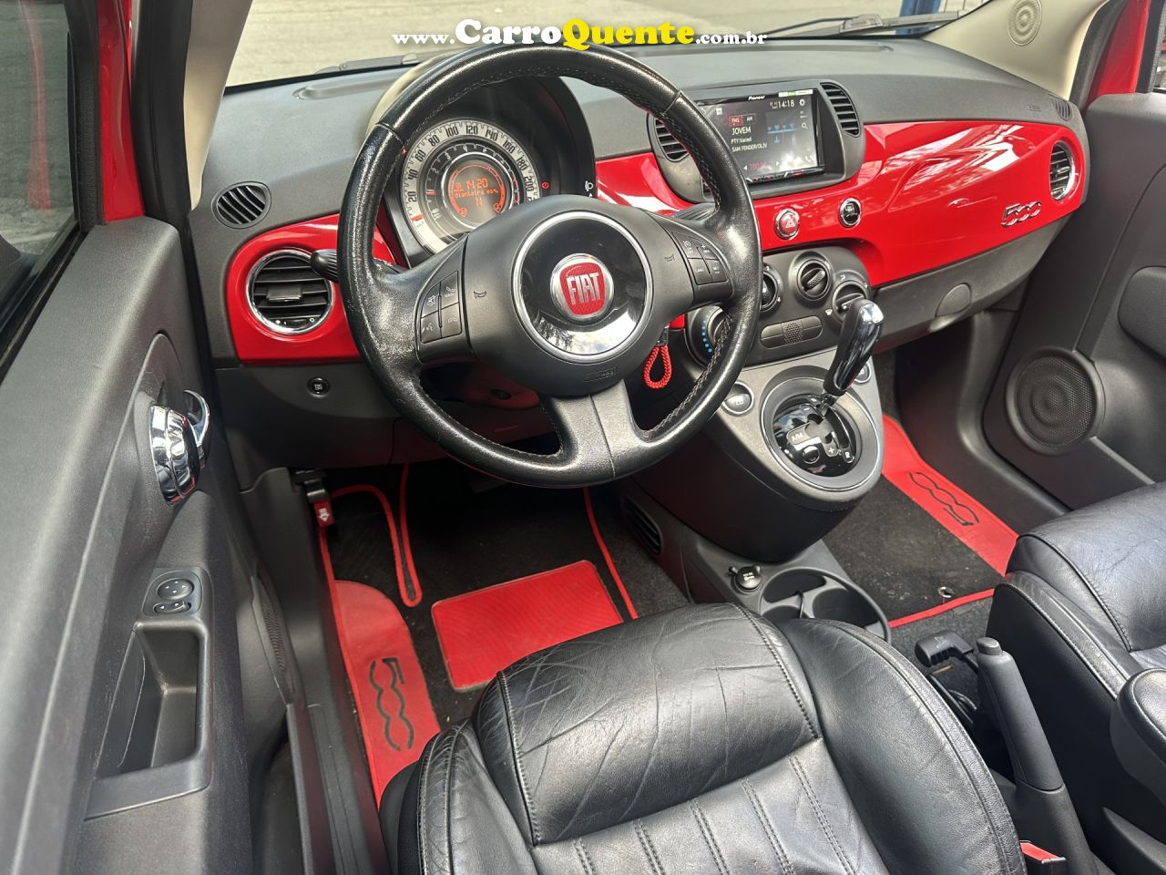FIAT   500 CULT 1.4 FLEX 8V EVO DUALOGIC   VERMELHO 2014 1.4 FLEX - Loja