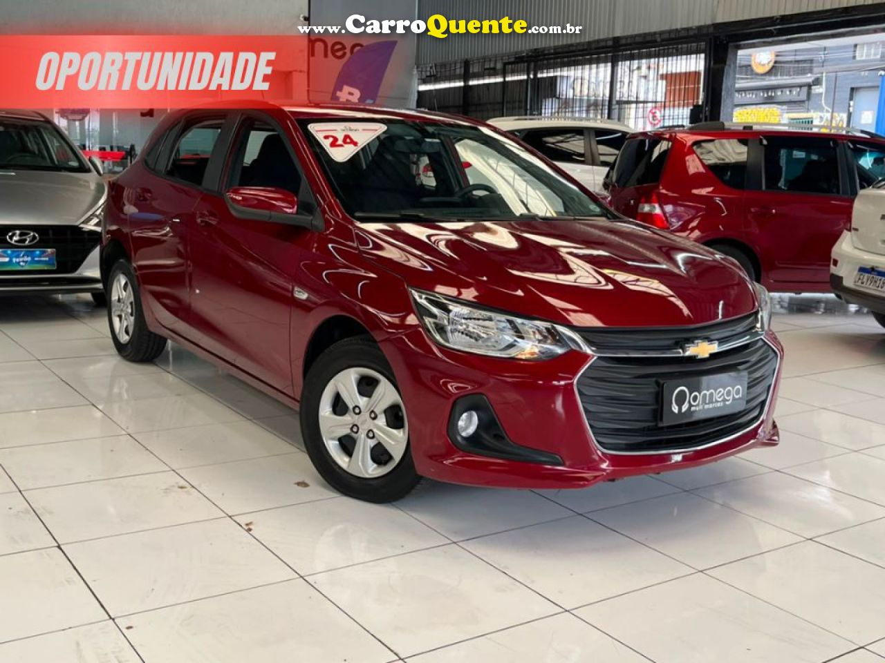 CHEVROLET   ONIX HATCH LT 1.0 12V FLEX 5P MEC.   VERMELHO 2024 1.0 FLEX - Loja