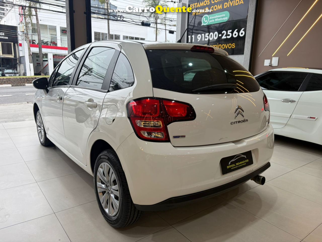 CITROËN   C3 ATTRACTION PURE TECH 1.2 FLEX 12V MEC   BRANCO 2018 1.2 FLEX - Loja
