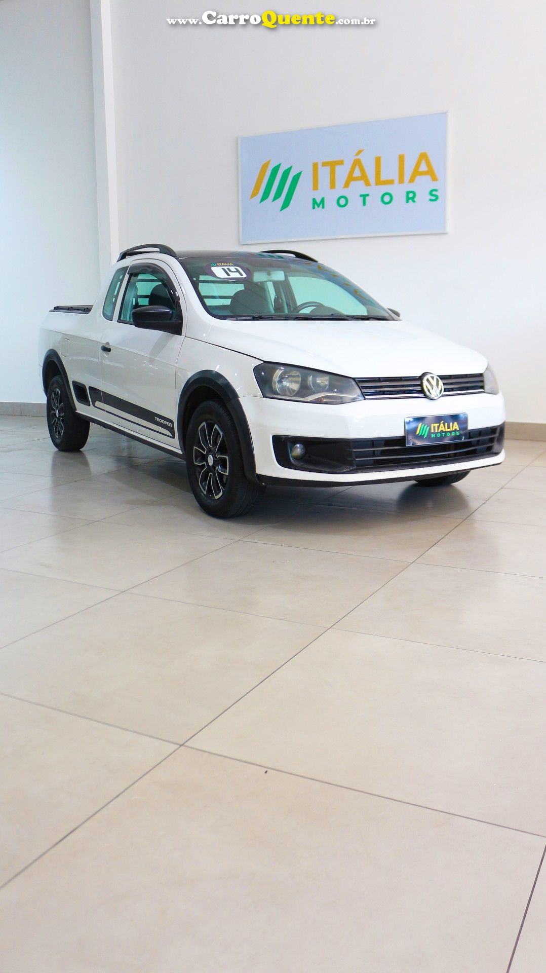 VOLKSWAGEN   SAVEIRO TROOPER 1.6 MI TOTAL FLEX 8V CE   BRANCO 2014 1.6 FLEX - Loja