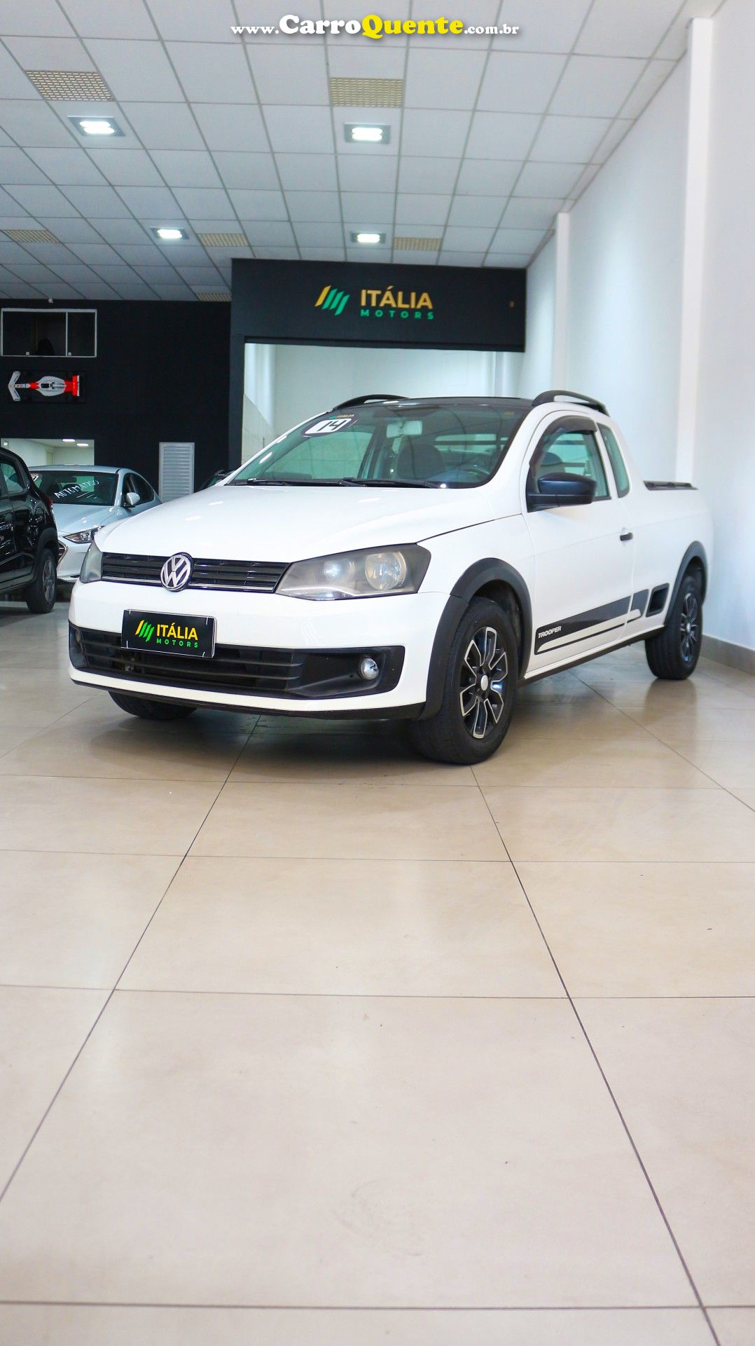 VOLKSWAGEN   SAVEIRO TROOPER 1.6 MI TOTAL FLEX 8V CE   BRANCO 2014 1.6 FLEX - Loja