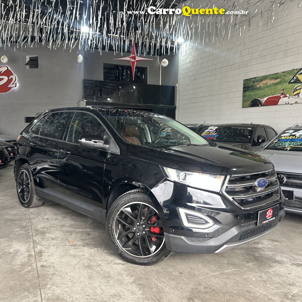 FORD   EDGE TITANIUM 3.5 V6 24V AWD AUT.   PRETO 2016 3.5 GASOLINA - Loja