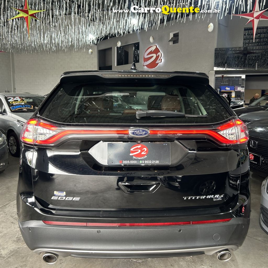 FORD   EDGE TITANIUM 3.5 V6 24V AWD AUT.   PRETO 2016 3.5 GASOLINA - Loja