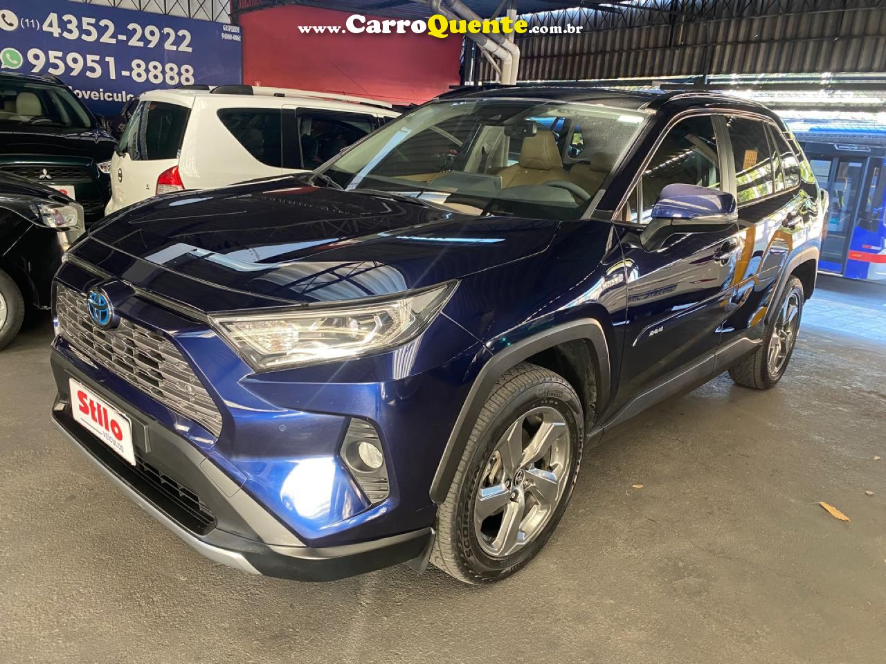 TOYOTA   RAV4 2.5 SX CONNECT 4X4  AUT. (HÍBRIDO)   AZUL 2020 2.5 GASOLINA E ELÉTRICO - Loja