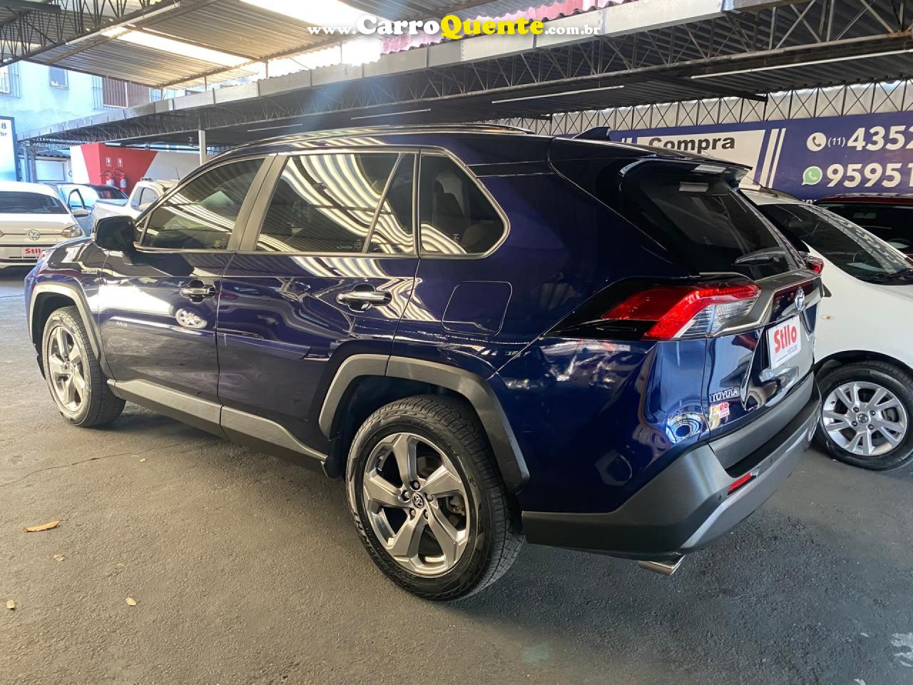TOYOTA   RAV4 2.5 SX CONNECT 4X4  AUT. (HÍBRIDO)   AZUL 2020 2.5 GASOLINA E ELÉTRICO - Loja