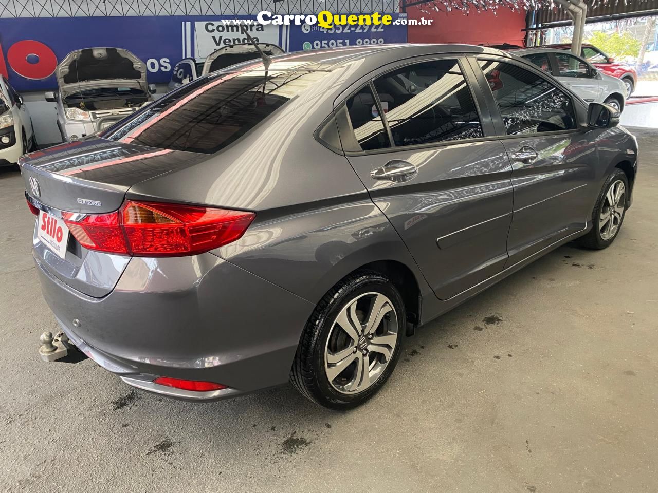 HONDA   CITY SEDAN EX 1.5 FLEX 16V 4P AUT.   CINZA 2015 1.5 FLEX - Loja