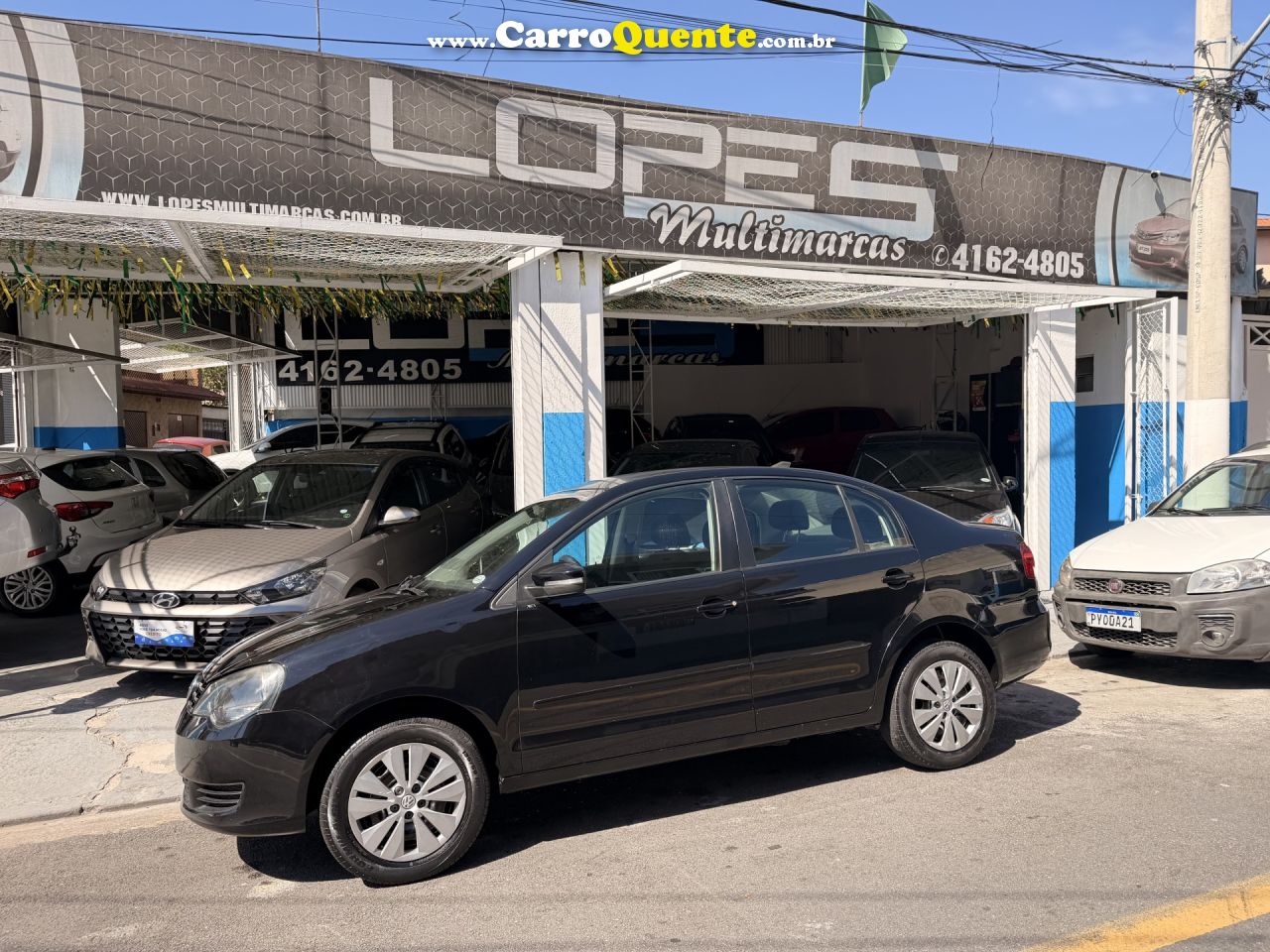 VOLKSWAGEN   POLO SEDAN 1.6 MI TOTAL FLEX 8V 4P   PRETO 2014 1.6 FLEX - Loja