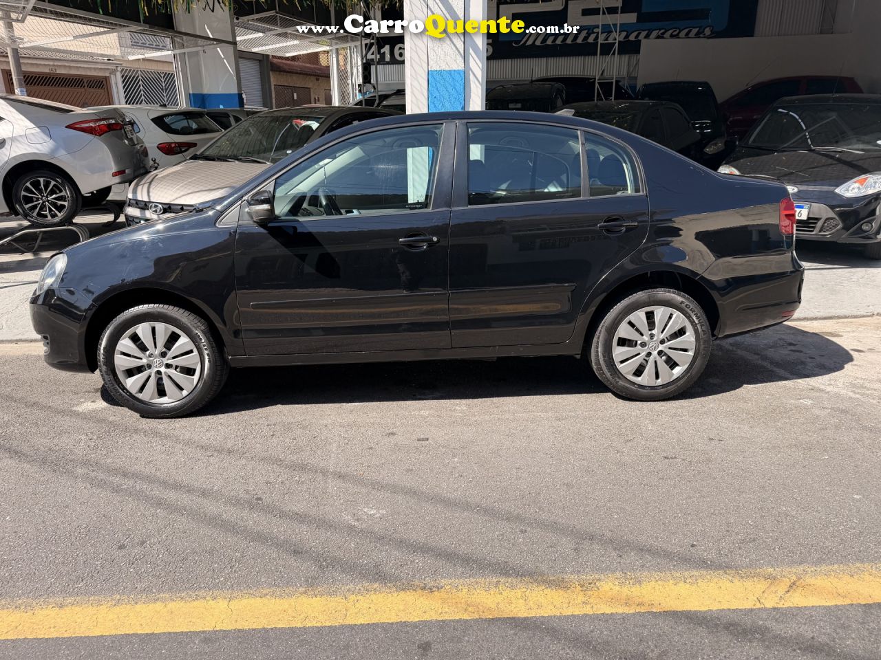 VOLKSWAGEN   POLO SEDAN 1.6 MI TOTAL FLEX 8V 4P   PRETO 2014 1.6 FLEX - Loja