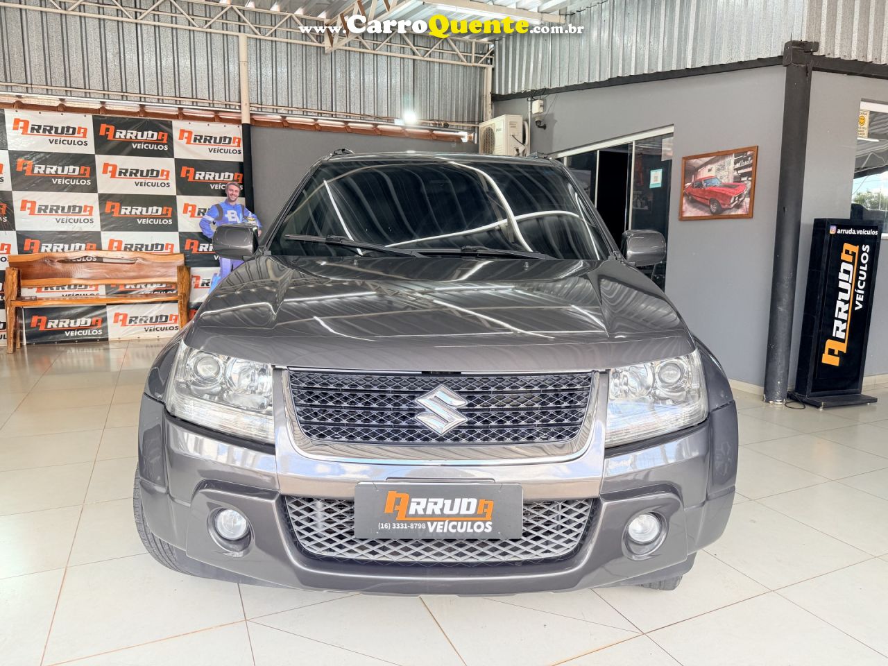 SUZUKI   GRAND VITARA 2.0 16V 4X24X4 5P AUT.   CINZA 2012 2.0 GASOLINA - Loja
