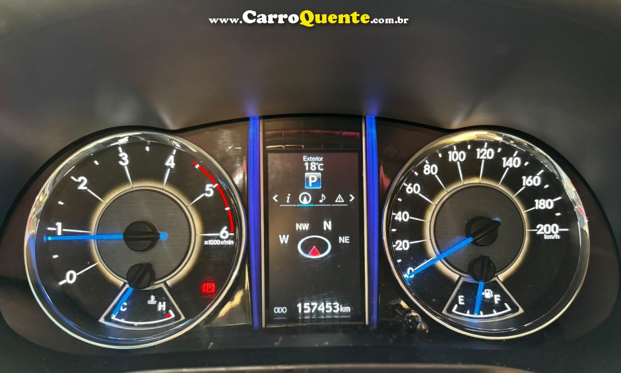 TOYOTA   HILUX SW4 SRX 4X4 2.8 TDI 16V DIES. AUT.   PRETO 2018 2.8 DIESEL - Loja