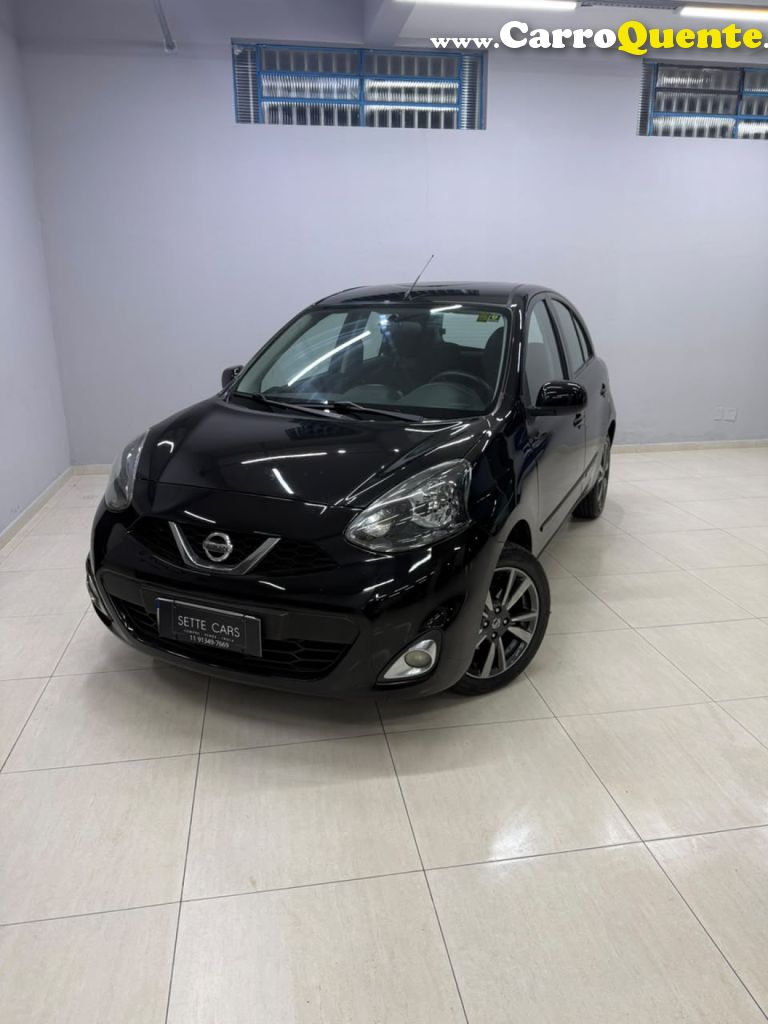 NISSAN   MARCH SL 1.6 16V FLEXSTART 5P AUT.   PRETO 2018 1.6 GASOLINA - Loja