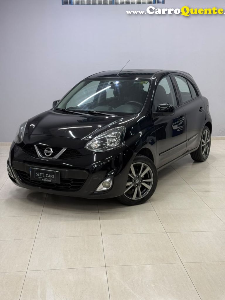 NISSAN   MARCH SL 1.6 16V FLEXSTART 5P AUT.   PRETO 2018 1.6 GASOLINA - Loja