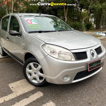 RENAULT   SANDERO PRIVILÈGE HI-FLEX 1.6 16V 5P   PRATA 2009 1.6 GASOLINA