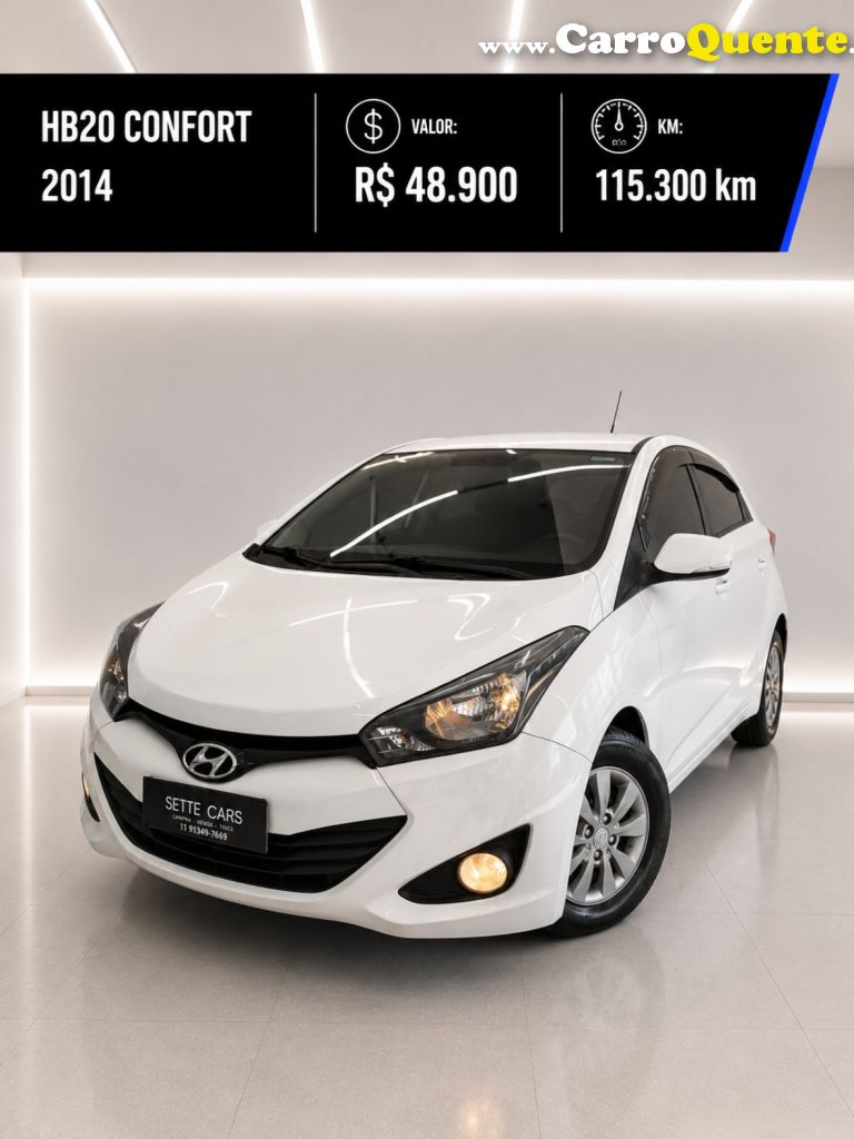 HYUNDAI   HB20 COMF.C.PLUSC.STYLE 1.0 FLEX 12V   BRANCO 2014 1.0 FLEX - Loja