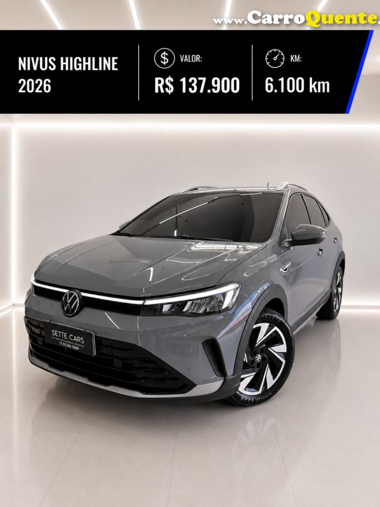 VOLKSWAGEN   NIVUS HIGHLINE 1.0 200 TSI FLEX AUT.   CINZA 2026 1.0 FLEX - Loja