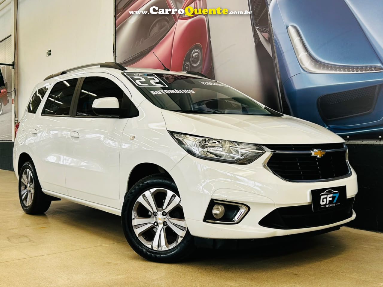 CHEVROLET   SPIN PREMIER 1.8 8V ECONO.FLEX 5P AUT.   BRANCO 2022 1.8 FLEX - Loja