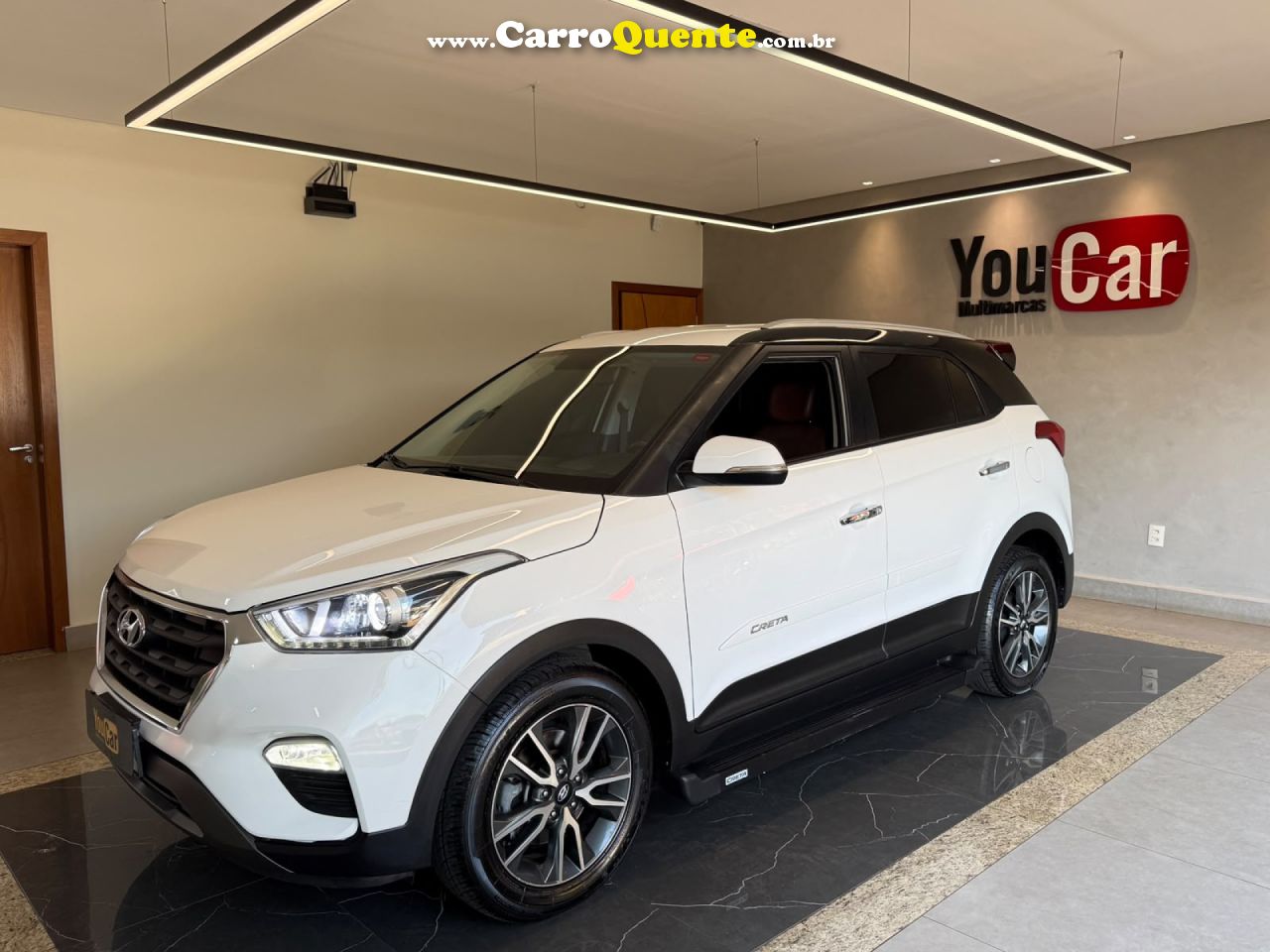 HYUNDAI   CRETA PRESTIGE 2.0 16V FLEX AUT.   BRANCO 2019 2.0 FLEX - Loja