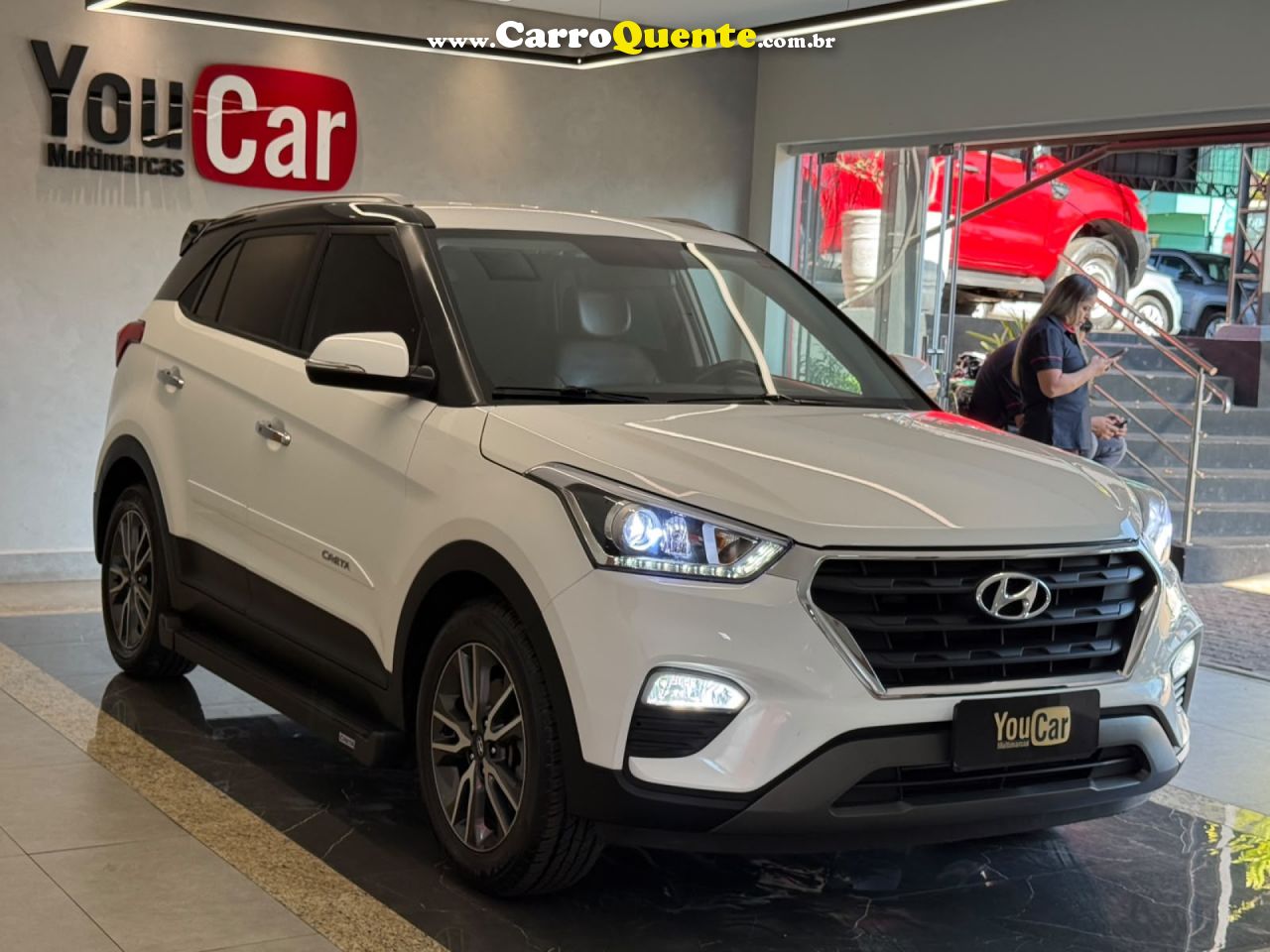 HYUNDAI   CRETA PRESTIGE 2.0 16V FLEX AUT.   BRANCO 2019 2.0 FLEX - Loja
