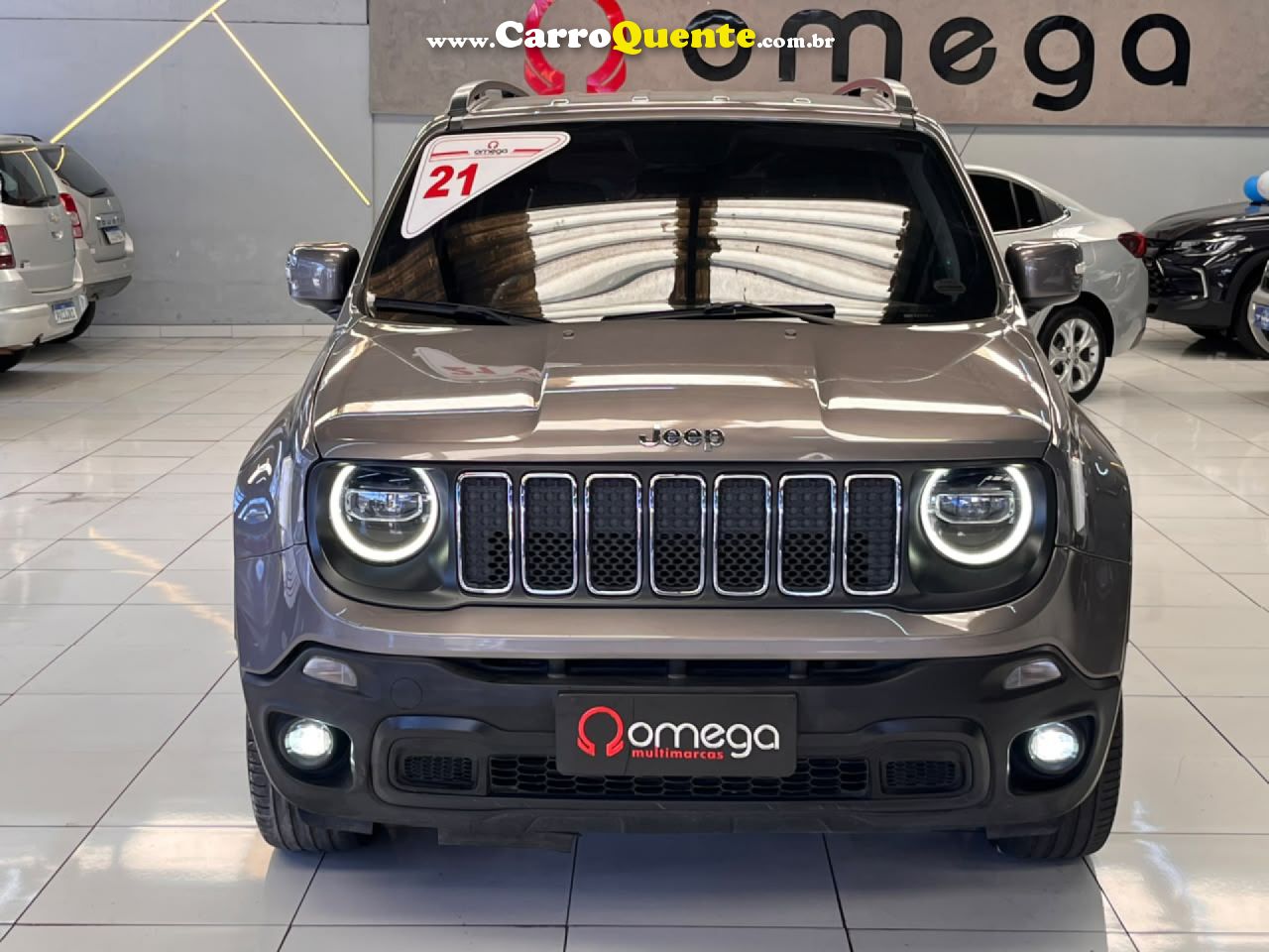 JEEP   RENEGADE LONGITUDE 1.8 4X2 FLEX 16V AUT.   CINZA 2021 1.8 FLEX - Loja