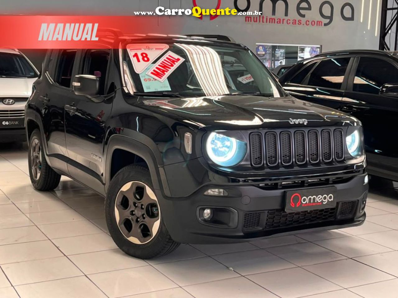 JEEP   RENEGADE 1.8 4X2 FLEX 16V MEC.   PRETO 2018 1.8 FLEX - Loja