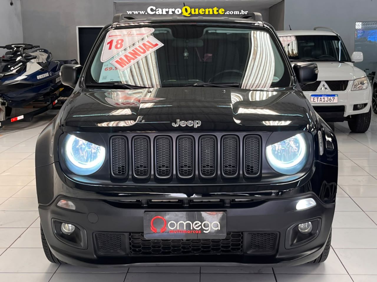 JEEP   RENEGADE 1.8 4X2 FLEX 16V MEC.   PRETO 2018 1.8 FLEX - Loja
