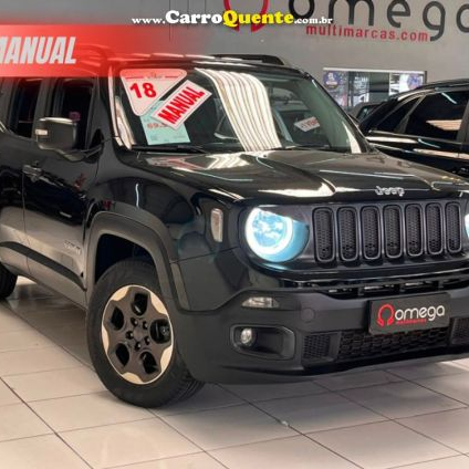 JEEP   RENEGADE 1.8 4X2 FLEX 16V MEC.   PRETO 2018 1.8 FLEX