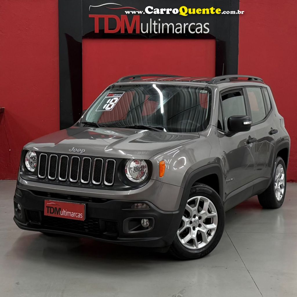 JEEP   RENEGADE SPORT 1.8 4X2 FLEX 16V AUT.   CINZA 2018 1.8 FLEX - Loja