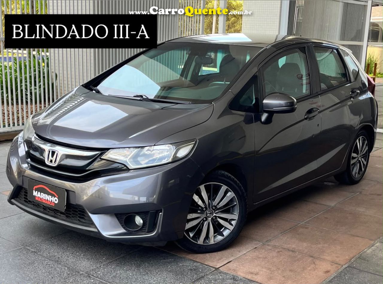 HONDA   FIT EX BLINDADO 3A 2015 AUTOMATICO FLEX BOM ESTADO   CINZA 2015 1.5 FLEX - Loja