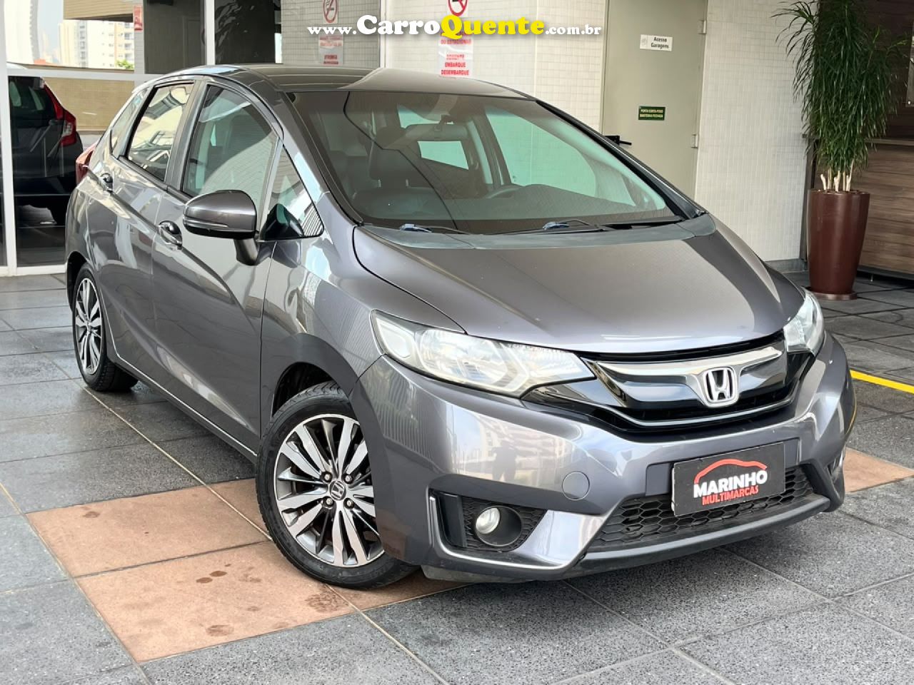 HONDA   FIT EX BLINDADO 3A 2015 AUTOMATICO FLEX BOM ESTADO   CINZA 2015 1.5 FLEX - Loja