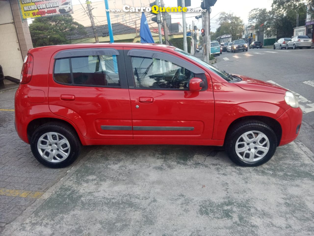 FIAT   UNO ATTRACTIVE 1.4 EVO FIRE FLEX 8V 4P   VERMELHO 2012 1.4 FLEX - Loja