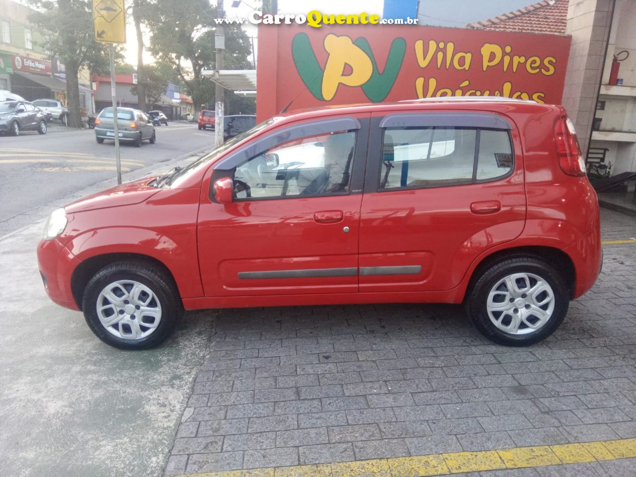 FIAT   UNO ATTRACTIVE 1.4 EVO FIRE FLEX 8V 4P   VERMELHO 2012 1.4 FLEX - Loja