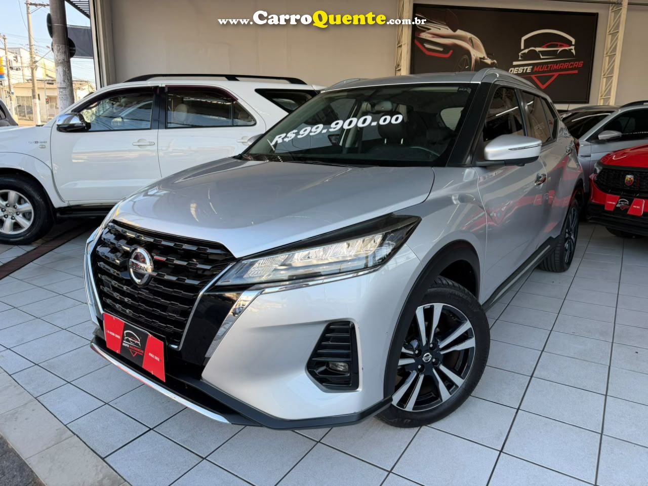 NISSAN   KICKS EXCLUSIVE 1.6 16V FLEX AUT.   PRATA 2022 1.6 FLEX - Loja
