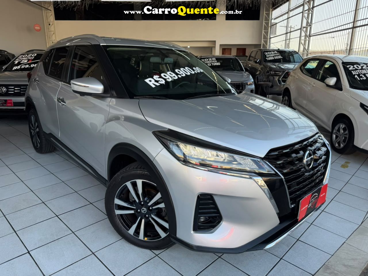 NISSAN   KICKS EXCLUSIVE 1.6 16V FLEX AUT.   PRATA 2022 1.6 FLEX - Loja