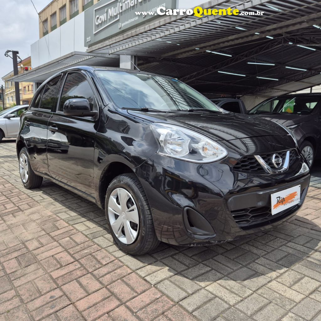 NISSAN   MARCH S 1.0 12V FLEX 5P   PRETO 2017 1.0 FLEX - Loja