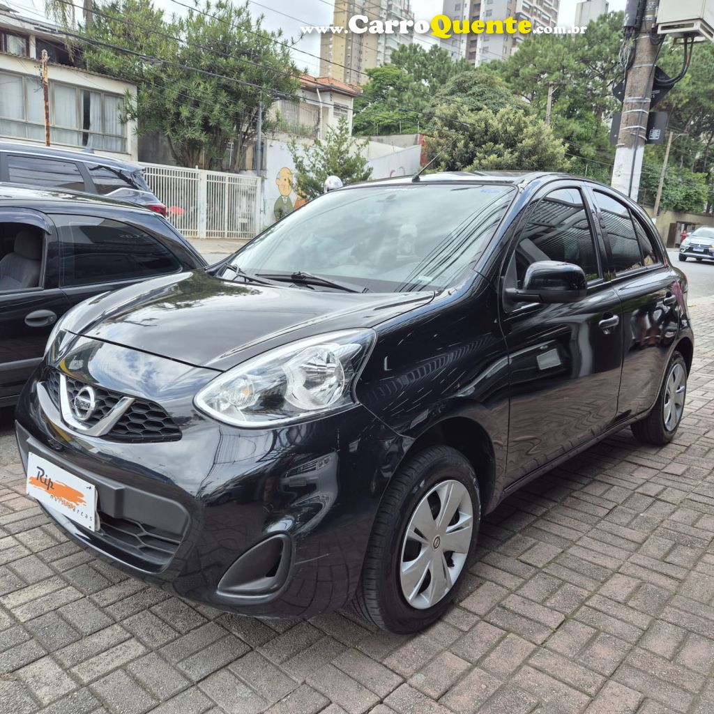 NISSAN   MARCH S 1.0 12V FLEX 5P   PRETO 2017 1.0 FLEX - Loja