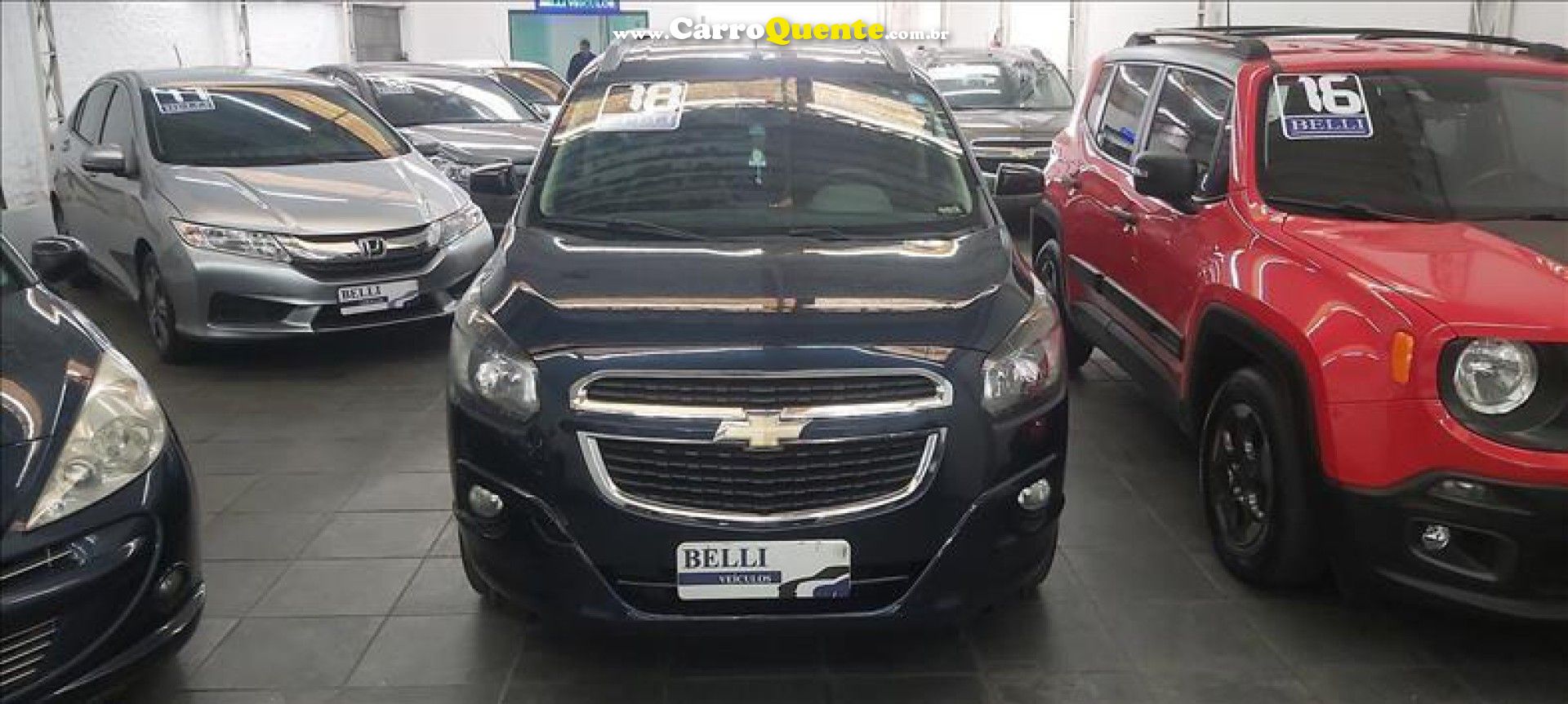 CHEVROLET   SPIN ADVANTAGE 1.8 8V ECONO.FLEX 5P AUT.   AZUL 2018 1.8 FLEX - Loja