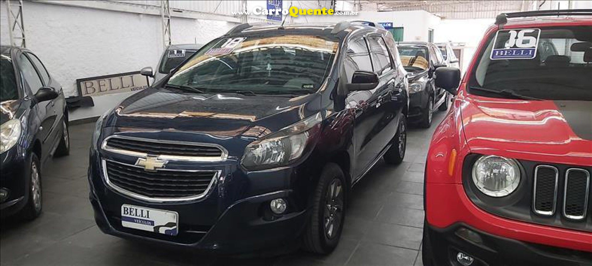 CHEVROLET   SPIN ADVANTAGE 1.8 8V ECONO.FLEX 5P AUT.   AZUL 2018 1.8 FLEX - Loja
