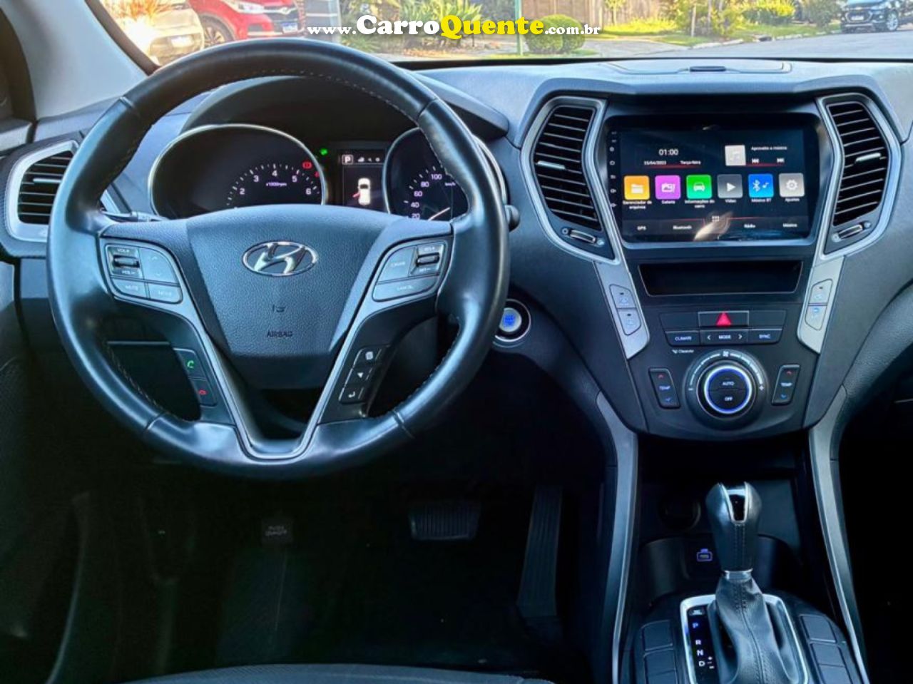 HYUNDAI   SANTA FEGLS 3.3 V6 4X4 TIPTRONIC   PRETO 2016 3.3 GASOLINA - Loja