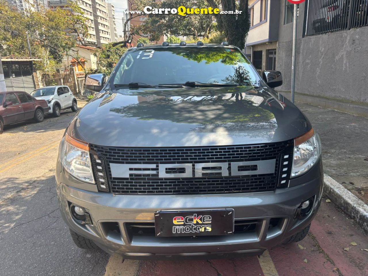 FORD   RANGER XLT 3.2 20V 4X4 CD DIESEL   CINZA 2013 3.2 DIESEL - Loja