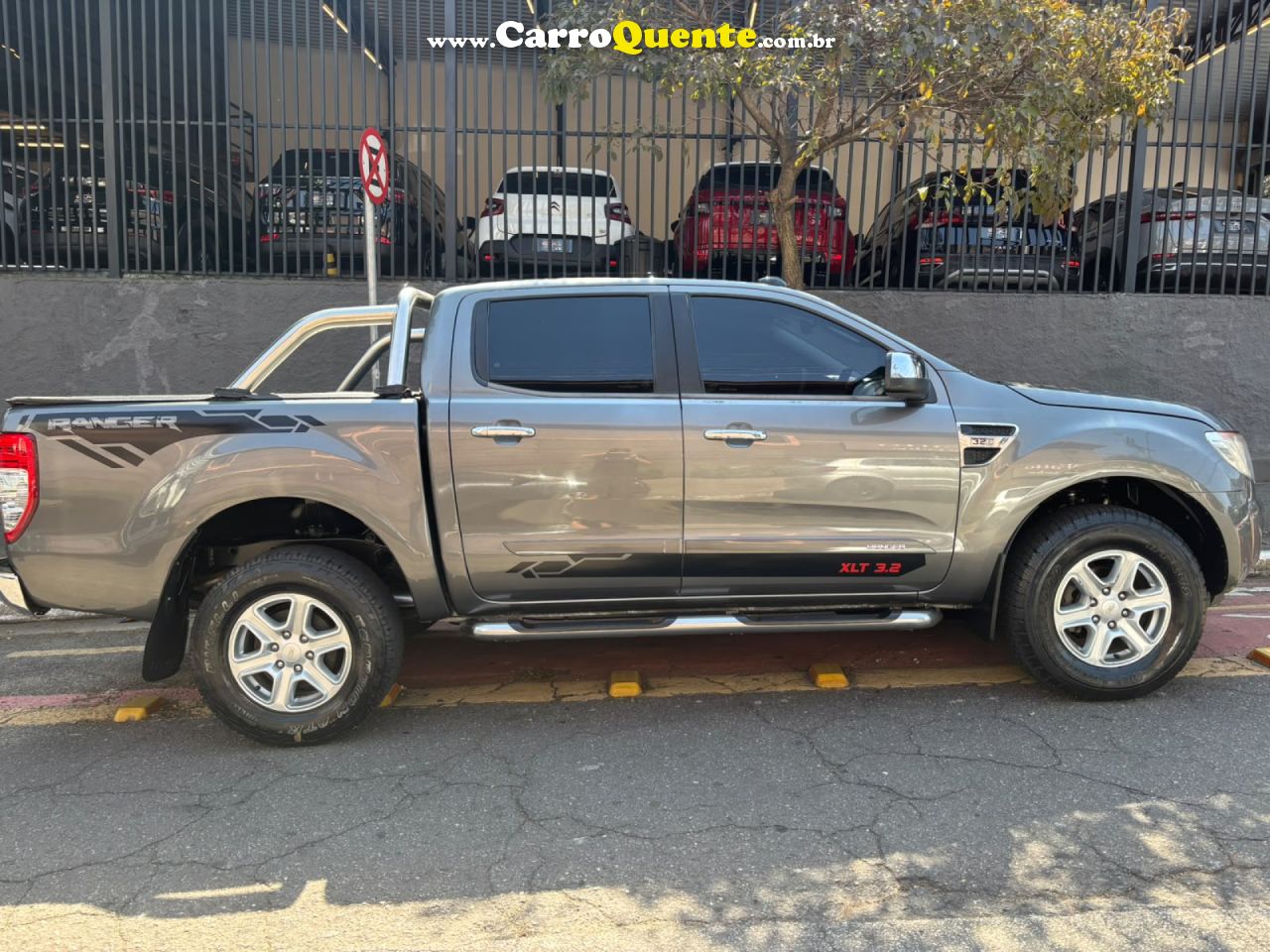 FORD   RANGER XLT 3.2 20V 4X4 CD DIESEL   CINZA 2013 3.2 DIESEL - Loja