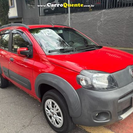 FIAT   UNO WAY CELEB. 1.0 EVO FIRE FLEX 8V 5P   VERMELHO 2012 1.0 FLEX