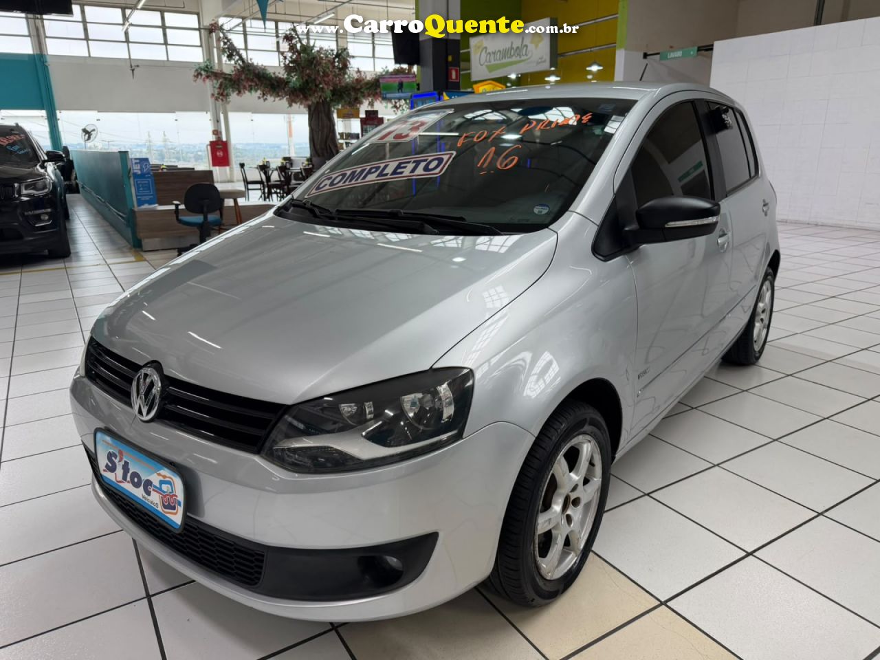 VOLKSWAGEN   FOX 1.6 MI I MOTION TOTAL FLEX 8V 5P   PRATA 2013 1.6 FLEX - Loja