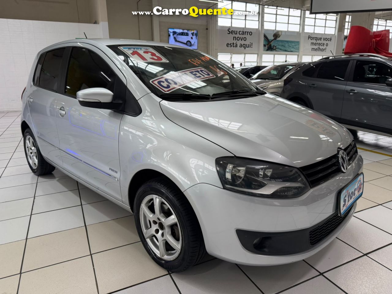 VOLKSWAGEN   FOX 1.6 MI I MOTION TOTAL FLEX 8V 5P   PRATA 2013 1.6 FLEX - Loja