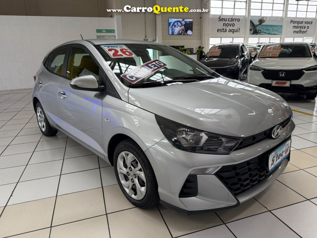 HYUNDAI   HB20 COMF.C.PLUSC.STYLE 1.0 FLEX 12V   PRATA 2026 1.0 FLEX - Loja
