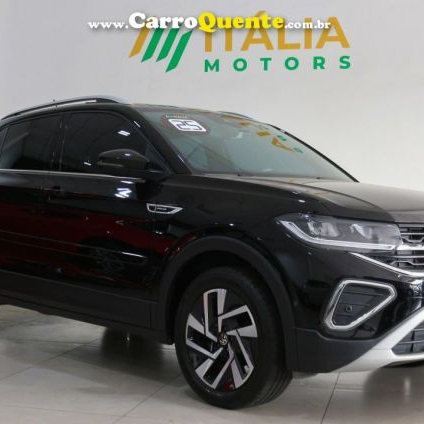VOLKSWAGEN   T-CROSS HIGHLINE 1.4 TSI FLEX 16V 5P AUT   PRETO 2025 1.4 FLEX
