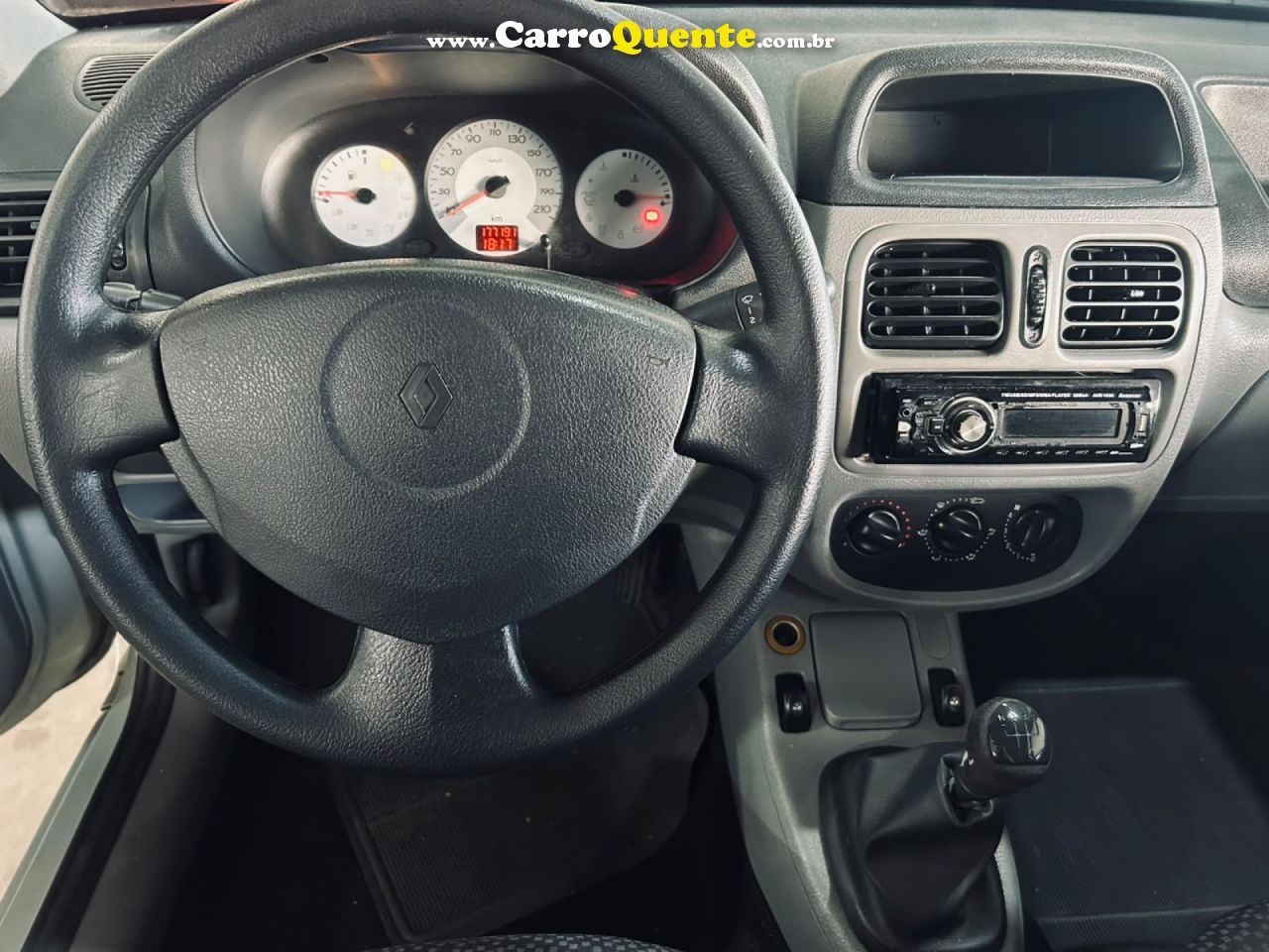 RENAULT   CLIO CAMPUS HI-FLEX 1.0 16V 3P   PRATA 2008 1.0 GASOLINA - Loja