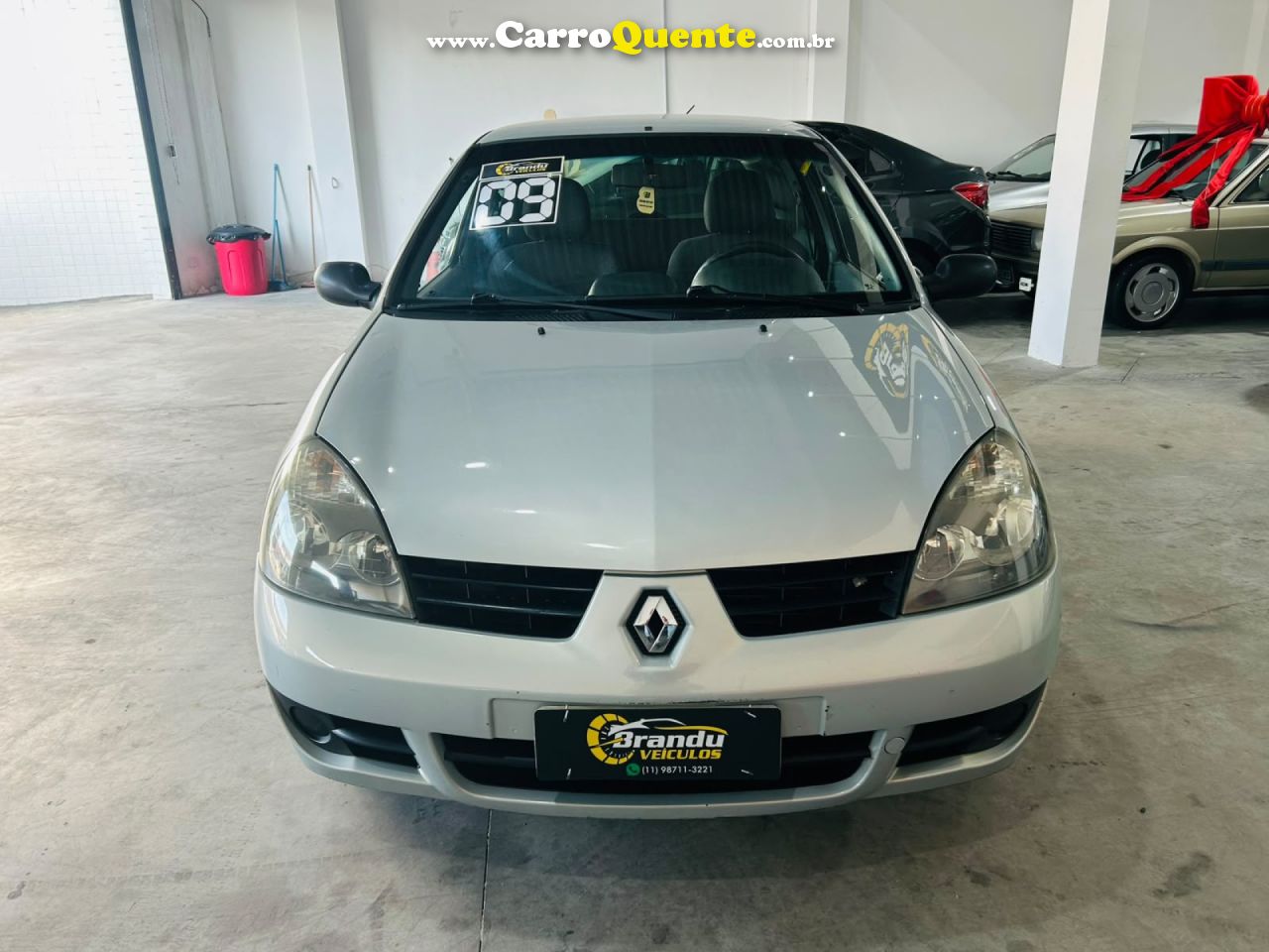 RENAULT   CLIO CAMPUS HI-FLEX 1.0 16V 3P   PRATA 2008 1.0 GASOLINA - Loja
